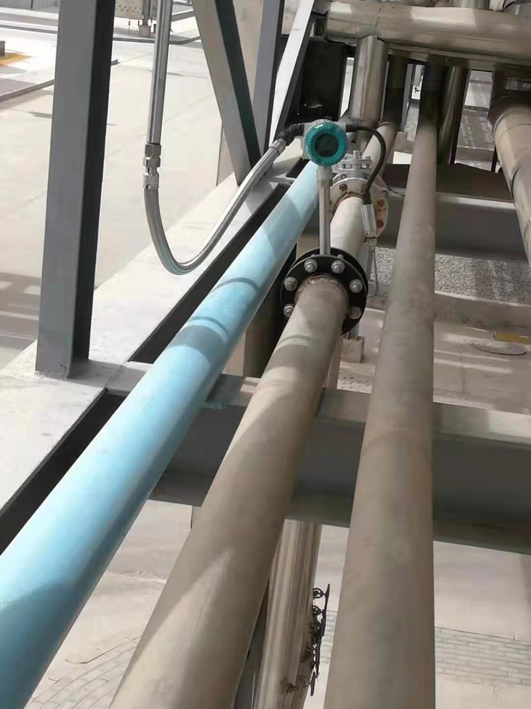 化工厂涡街流量计，安装调试完毕-U8体育官网仪表